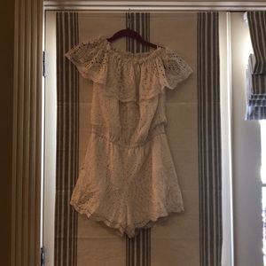 White lace romper